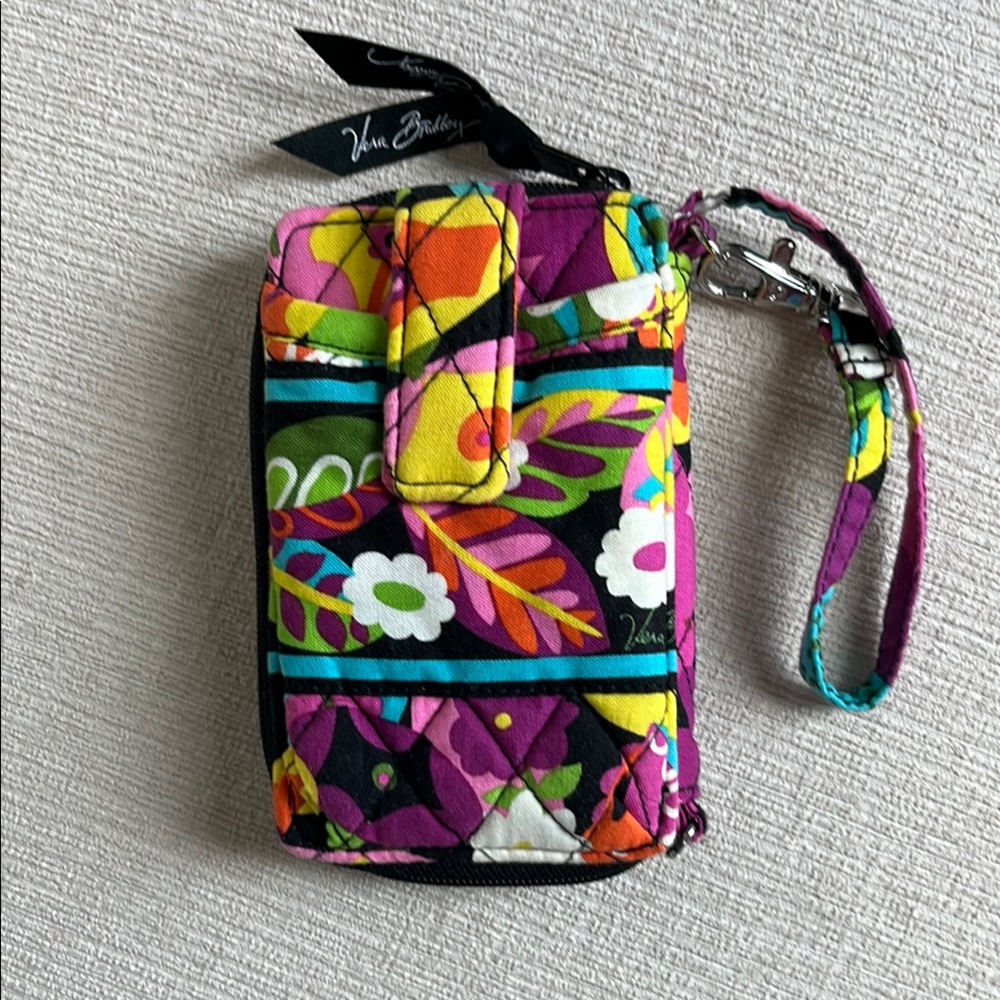 Vera Bradley handy wristlet in colorful Va Va Bloom pattern